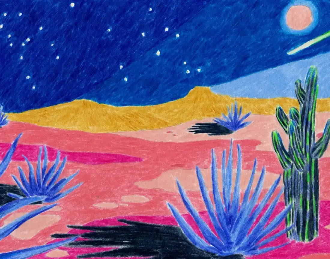 Colorful desert landscape.