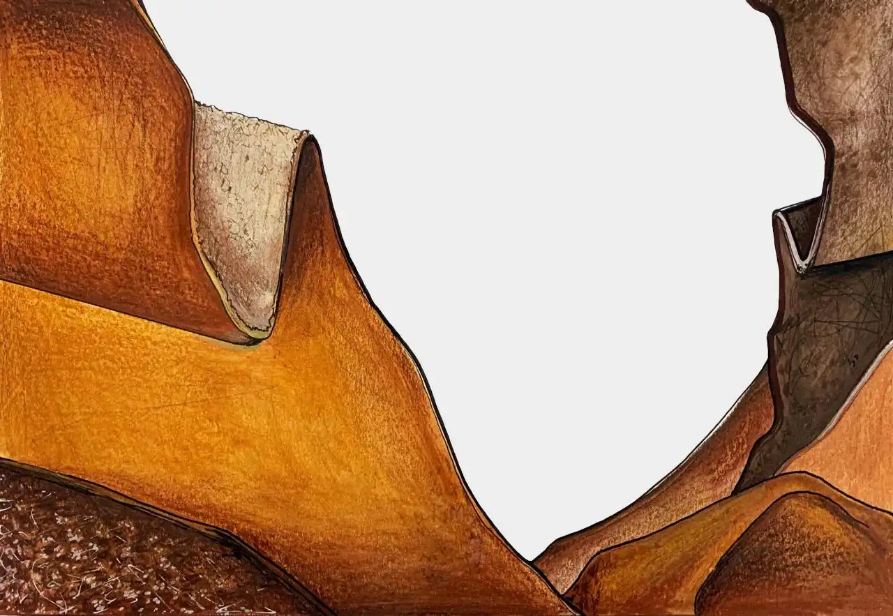 Abstract canyon landscape.